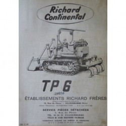 Richard Continental TP6 à moteur Perkins P659, catalogue de pièces