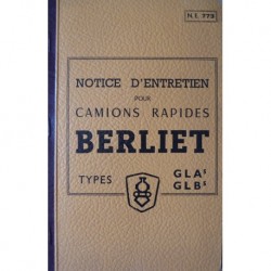 Berliet GLA5, GLB5, notice d’entretien