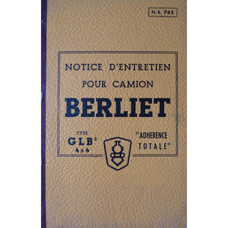 Berliet GLB5 4x4 adhérence totale, notice d’entretien (eBook)