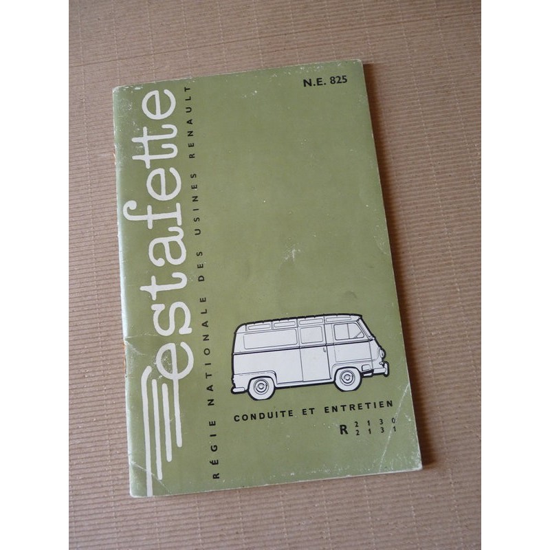 Renault Estafette R2130, R2131, notice d'entretien originale