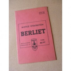 Berliet moto-pompe portatives MPY 6 m³, notice d’entretien originale