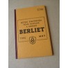 Berliet moteur MKY, notice d’entretien originale