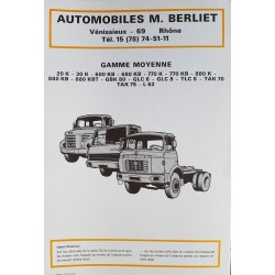 Berliet gamme moyenne 20K à TAK75, manuel technique (eBook)