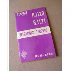 Renault 4, R1120 et R1121, temps de réparation original