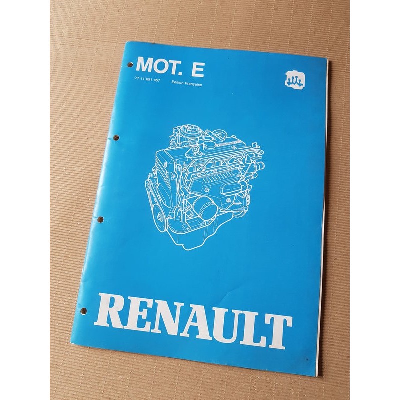 Moteurs E6J E5F E7F E7J Renault 19 et Clio, manuel de réparation original