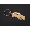 Porte-clés profil Citroen 2cv, 2cv4, 2cv6, Special Club (beige-marron)