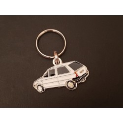 Porte-clés profil Citroen AX (blanc)