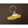 Porte-clés profil Fiat 124 Sport Spider, 1800 2000 Azzura (jaune)