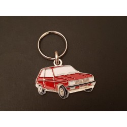 porte-clés profil Peugeot 104, coupé Z, Style Z, ZS, 104z (rouge)