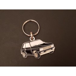 porte-clés profil Peugeot 104, coupé Z, Style Z, ZS, 104z (noir)