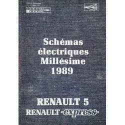 Renault Supercinq et Express, schémas électriques 1989