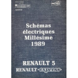 Renault Supercinq et Express, schémas électriques 1989