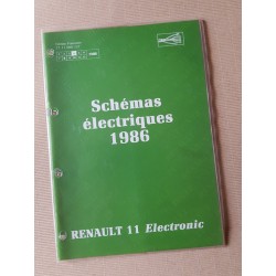 Renault 11 Electronic, schémas électriques 1985-86, original