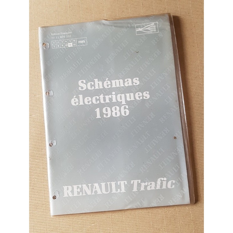 Renault Trafic, schémas électriques 1986, original