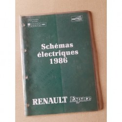Renault Espace, schémas électriques 1986, original