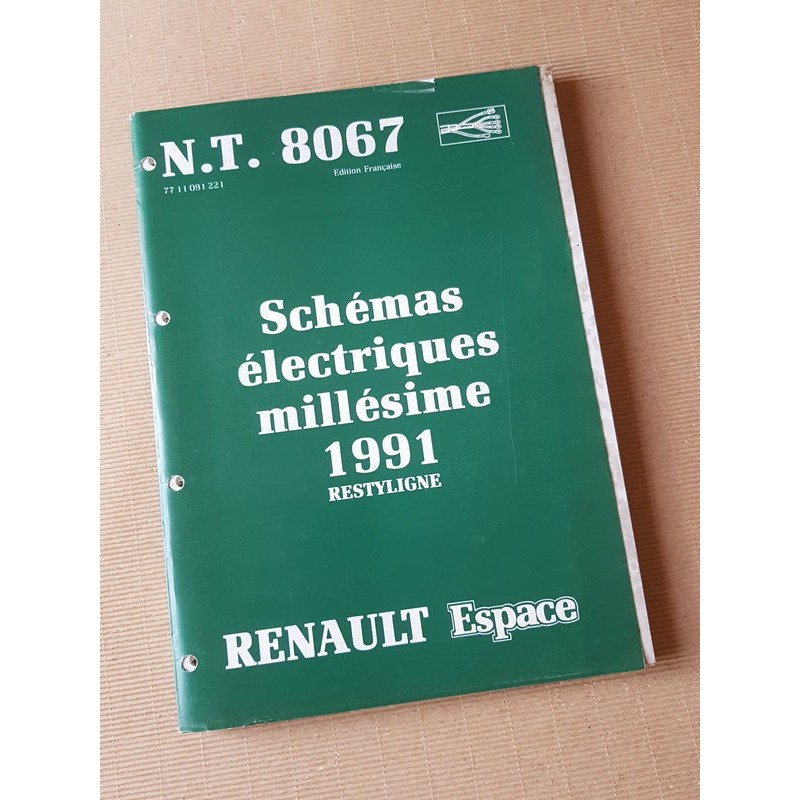 Renault Espace II, schémas électriques 1991, original