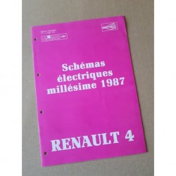 Renault 4 tous types, schémas électriques 1987, original