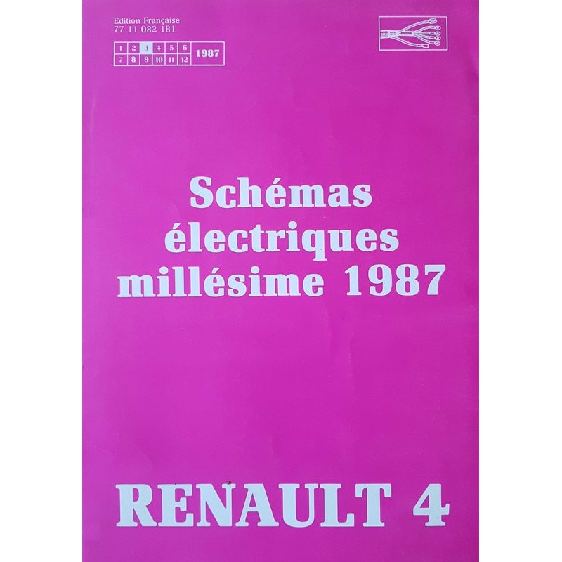 Renault 4 tous types, schémas électriques 1987 (eBook)