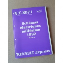 Renault Express phase 2, schémas électriques 1991-92, original