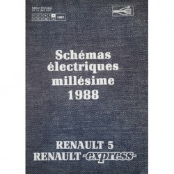Renault Supercinq, GT Turbo et Express, schémas électriques 1988