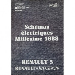 Renault Supercinq, GT Turbo et Express, schémas électriques 1988