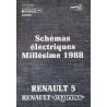 Renault Supercinq, GT Turbo et Express, schémas électriques 1988