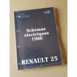 Renault 25, schémas électriques 1986, original