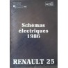 Renault 25, schémas électriques 1986 (eBook)