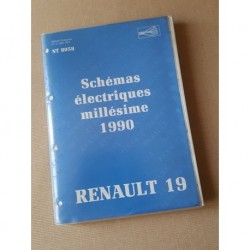 Renault 19, schémas électriques 1990, original