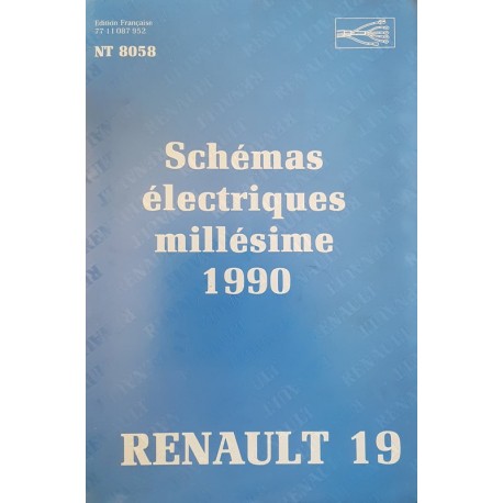 Renault 19, schémas électriques 1990 (eBook)