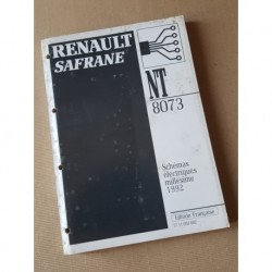 Renault Safrane, schémas électriques 1992, original