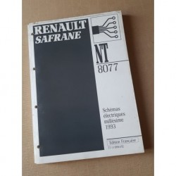 Renault Safrane, schémas électriques 1993, original