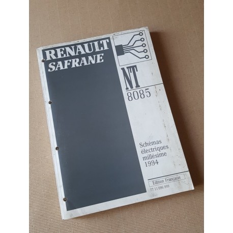 Renault Safrane, schémas électriques 1994, original