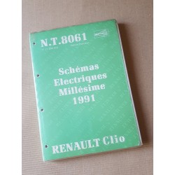 Renault Clio dont 16s, schémas électriques 1991, original