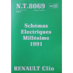 Renault Clio dont 16s, schémas électriques 1991 (eBook)