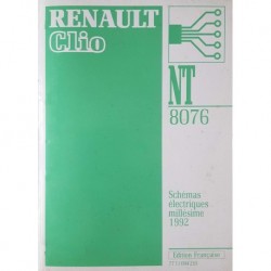 Renault Clio dont 16s, schémas électriques 1992 (eBook)