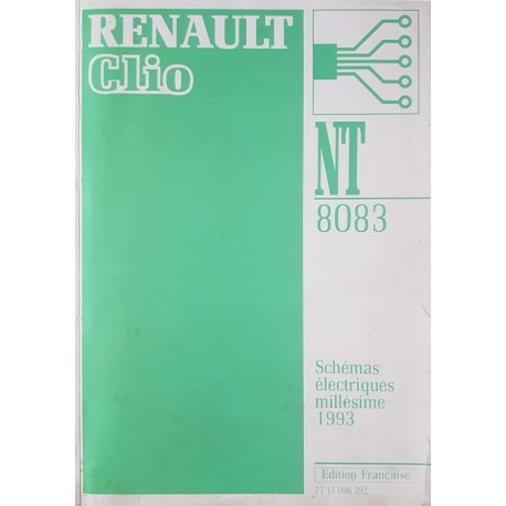 Renault Clio dont 16s, schémas électriques 1993 (eBook)