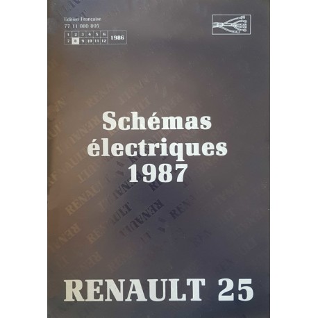Renault 25, schémas électriques 1987