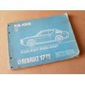 Renault 17 TS, Catalogue de Pièces original