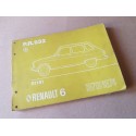 Renault 6 type R1181, catalogue de pièces original