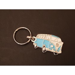 Porte-clés profil Volkswagen Combi T1 (bleu)