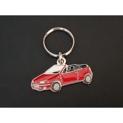 Porte-clés profil Fiat Punto Cabrio, cabriolet 176 ELX SX (rouge)