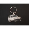 Porte-clés profil Mitsubishi Pajero 1 et Montero, Shugun 4x4, L040 (blanc)