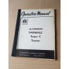 McCormick Farmall Super C, notice d’entretien originale