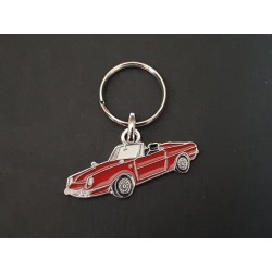 Porte-clés profil Fiat et Seat 850 Spider (rouge)