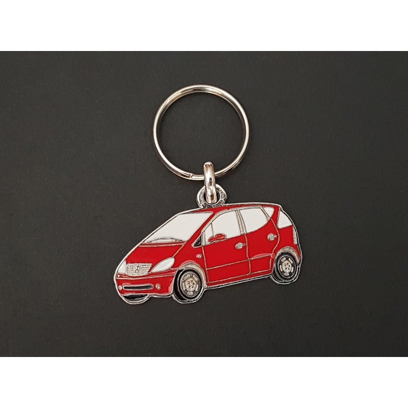 Porte-clés profil Mercedes Classe A w168, A140 A160 A170 A190 A210 (rouge)