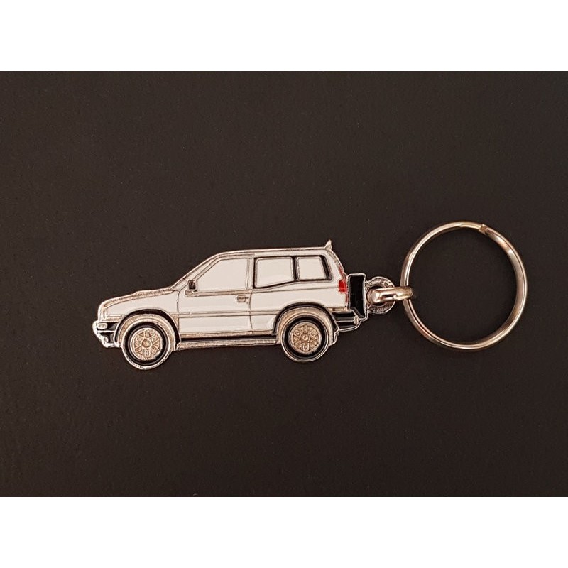 Porte-clés profil Nissan Terrano II 2, Ford Maverick, Mistral (blanc)