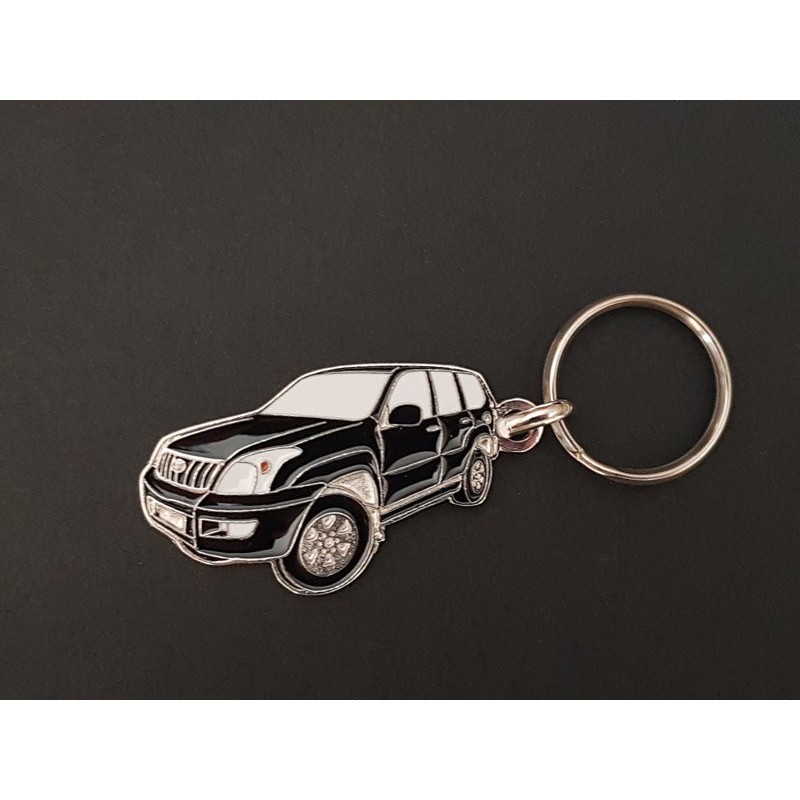 Porte-clés profil Toyota Land Cruiser Prado J120 KDJ 120 FJ120 (negro)