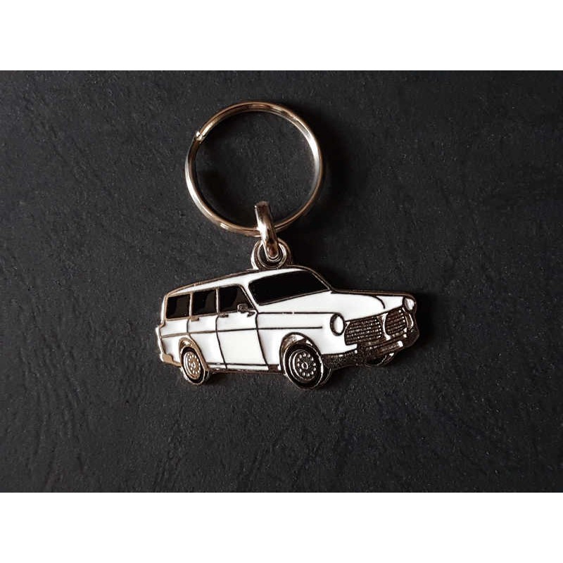 Porte-clés profil Volvo Amazon station wagon, break (blanc)