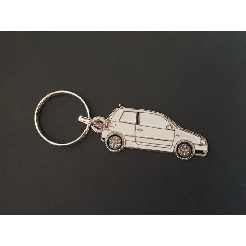 Porte-clés profil Seat Arosa (blanc)